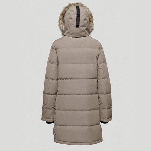 Aritzia Beige Puffer Jacket with Faux Fur Hood - Picture 2 of 3
